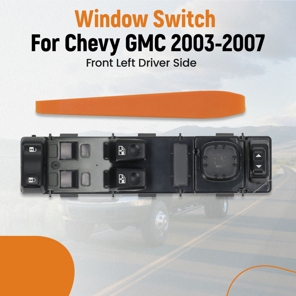 Power Window Switch Front Left compatible for Chevrolet Silverado 1500/2500/3500 compatible for GMC NEW