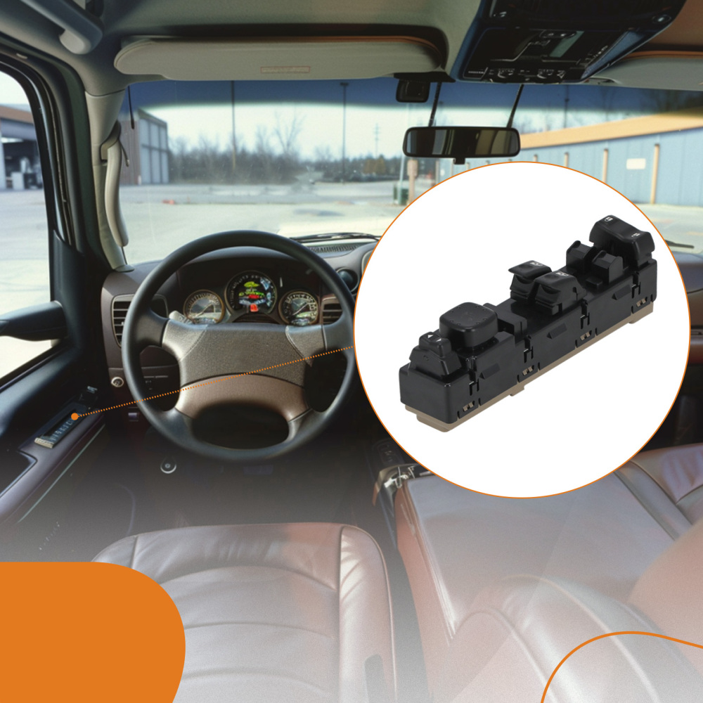 Power Window Switch Front Left compatible for Chevrolet Silverado 1500/2500/3500 compatible for GMC NEW