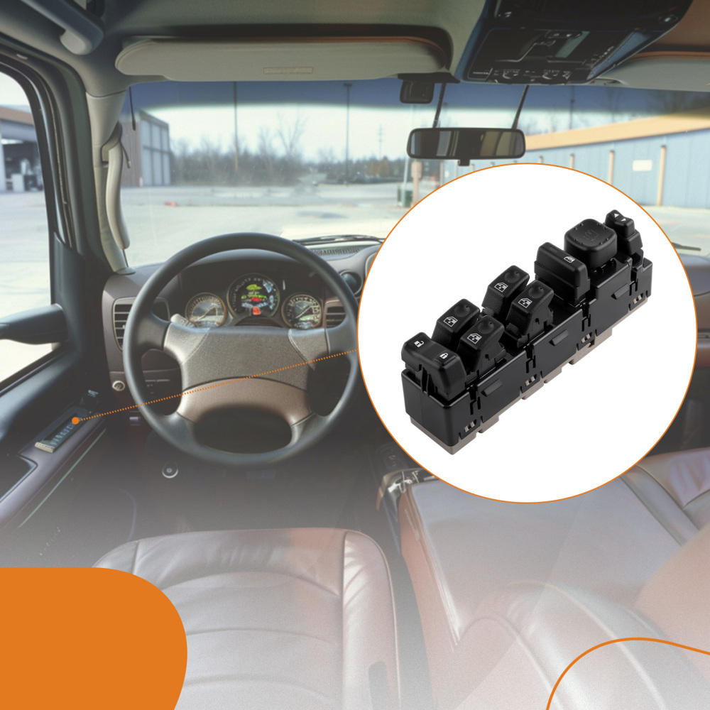 Master Power Window Switch Front Left compatible for GMC Chevrolet Avalanche 1500 2004-06