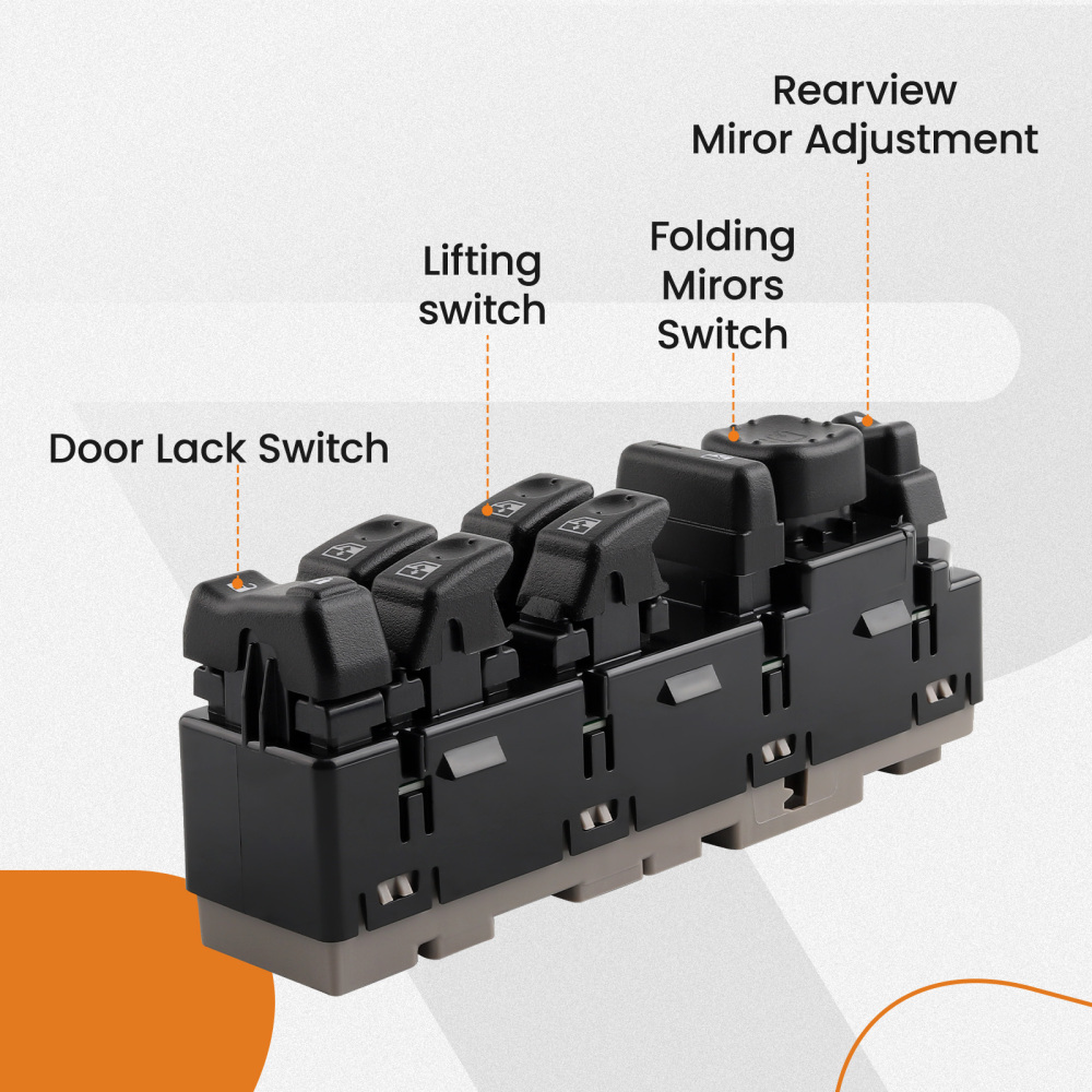 Master Power Window Switch Front Left compatible for GMC Chevrolet Avalanche 1500 2004-06