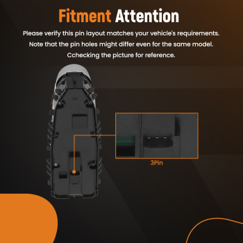 3 Pins Power Window Control Switch compatible for Mercedes-Benz C350e Sedan 2016 2057200648