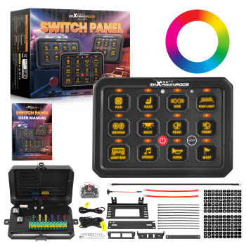 Universal RGB Switch Panel For SUV UTV ATV Boat 12 Gang Touch Control 12V-24V