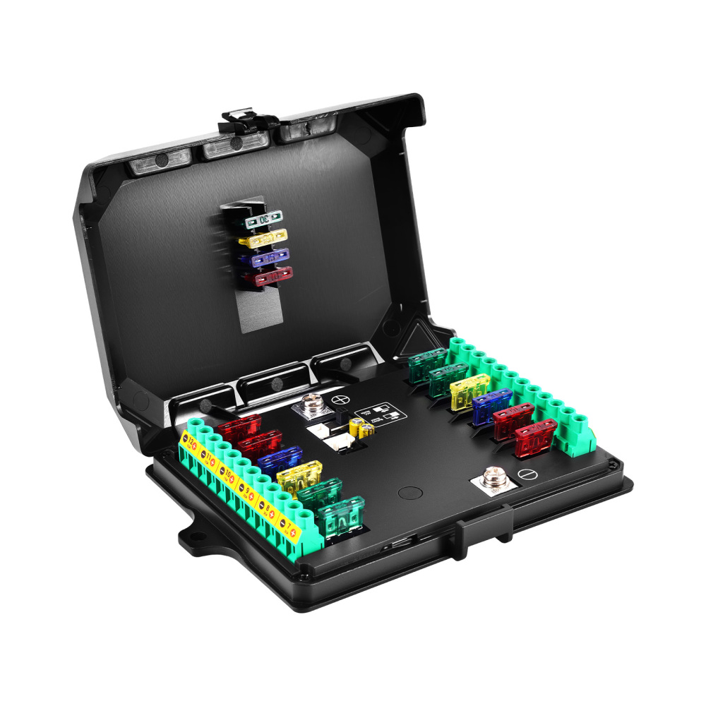 Pannello Controllo RGB 12 Gang For Offroad UTV ATV Touch 4 Modi 80A Alluminio