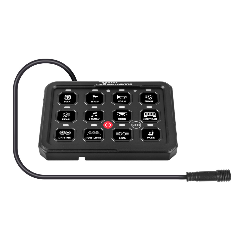 Pannello Interruttori 12 Gang Touch Universale Auto Camion UTV ATV Boat 12-24V