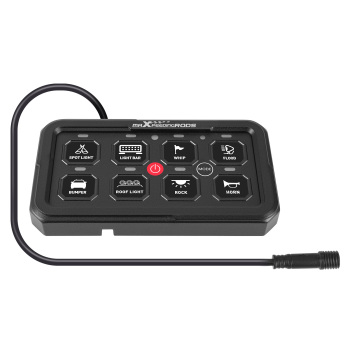 Pannello Interruttori 8 Gang RGB Touch For Auto Camion UTV ATV Barca 12-24V 60A