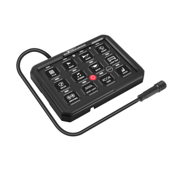 12 Gang RGB Switch Panel ON-OFF LED Control Relay Control Box Marine Boat Truck