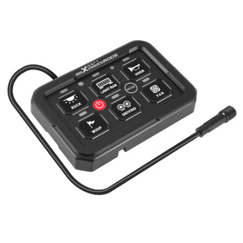 6 Gang RGB Slim Switch Panel Toggle LED Light Circuit Relay System Kit For Car