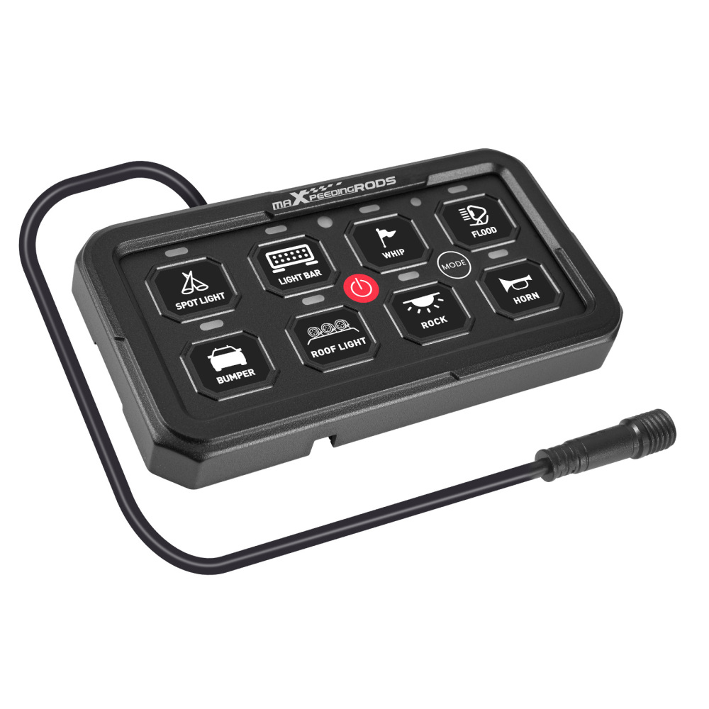 8 Gang Switch Panel Kit Automatic Dimmable Off Road LED Light Controller For ATV