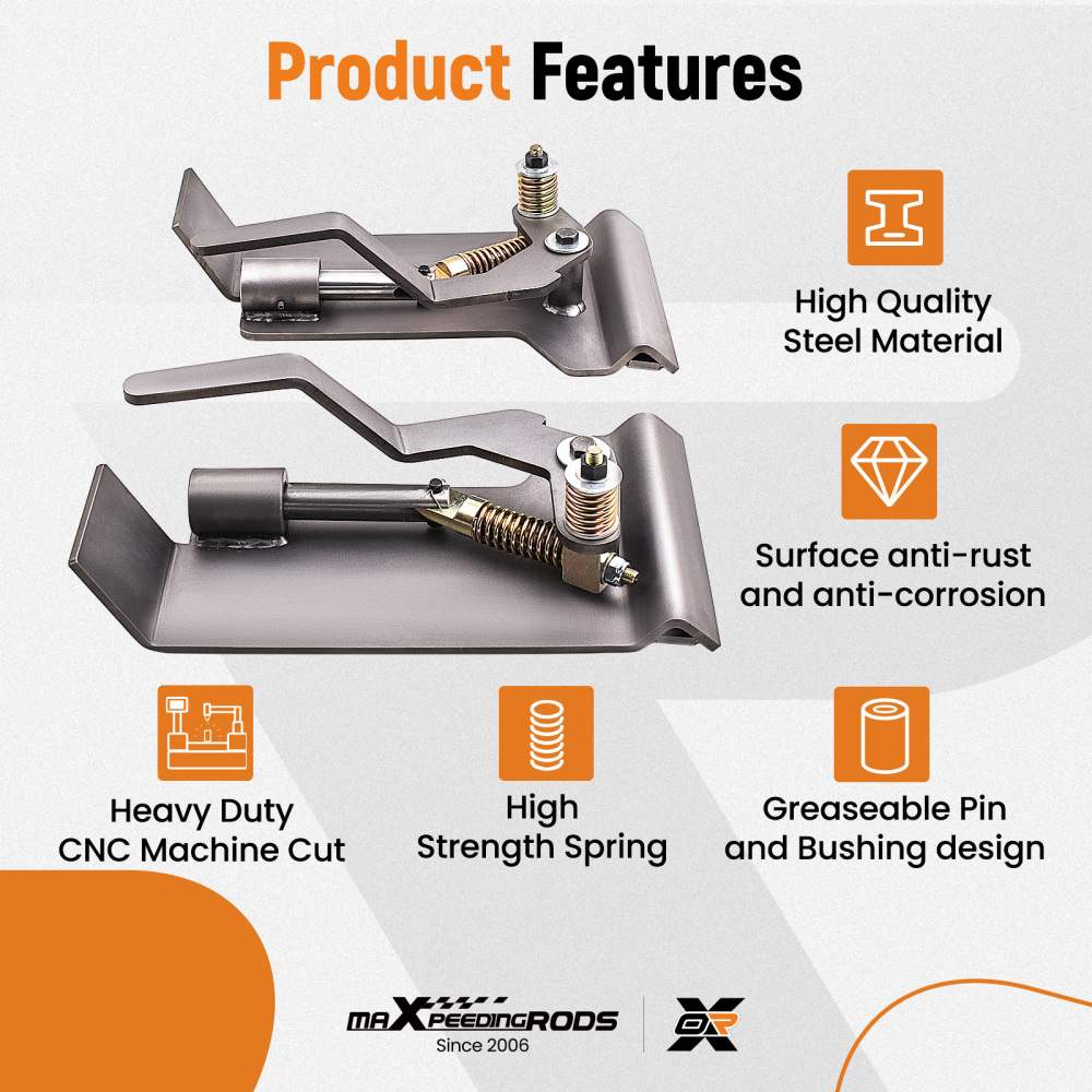 2X Weld On Skid Steer Quick Attach Conversion Adapter Quick Tach Latch Box