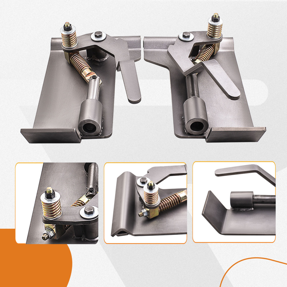 2X Weld On Skid Steer Quick Attach Conversion Adapter Quick Tach Latch Box