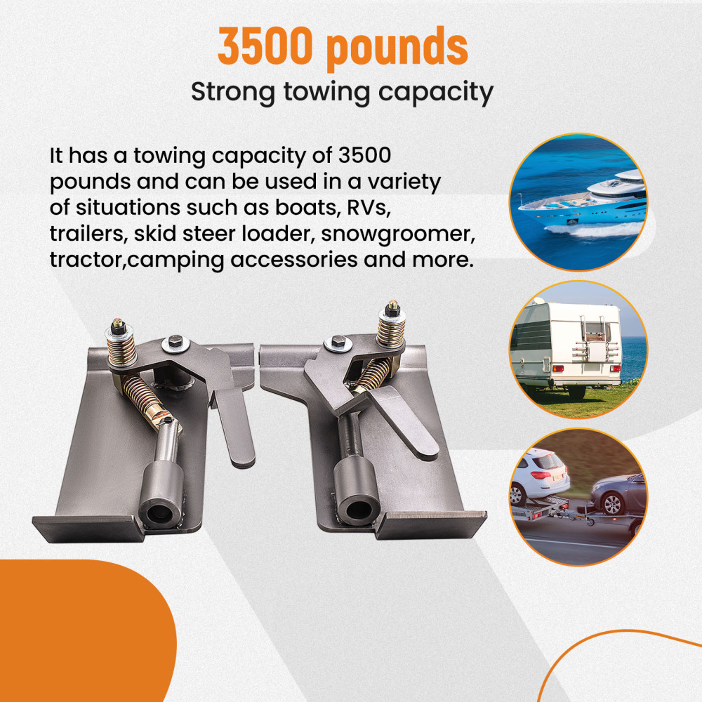 2X Weld On Skid Steer Quick Attach Conversion Adapter Quick Tach Latch Box