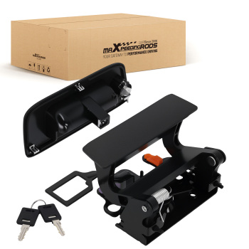 Black Rear Tailgate Handle Bezel compatible for Silverado 2007-2014 17802393 Lock