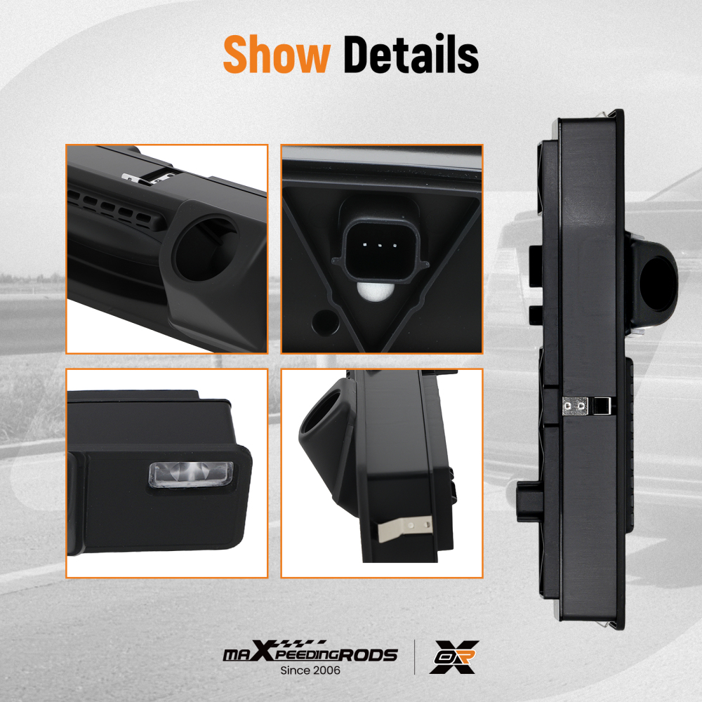 Black Tailgate Switch w/Camera compatible for Ford Focus 2012-2018 F1EB-19B514-BE 3-Pin ABS