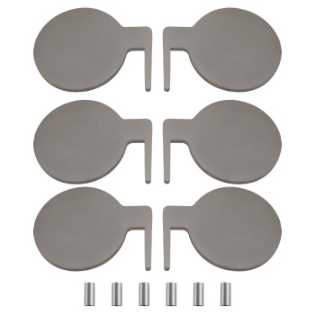6pcs 6" x 3/8" Tartger Pad AR500 Steel Cible Duel Arbre À faire soi-même Kit