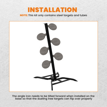 6pcs 6" x 3/8" Tartger Pad AR500 Steel Cible Duel Arbre À faire soi-même Kit
