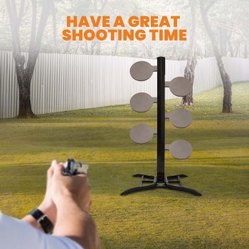 6pcs 6" x 3/8" Tartger Pad AR500 Steel Cible Duel Arbre À faire soi-même Kit