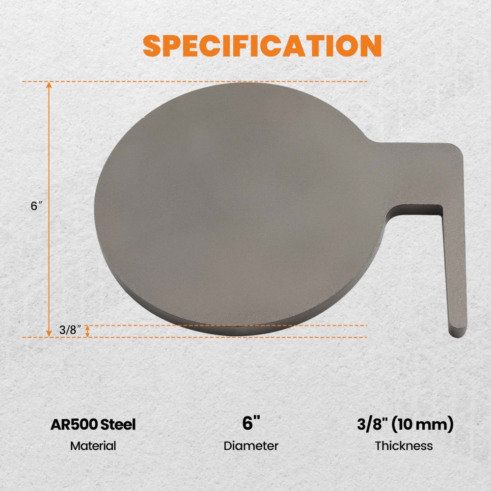 Q235 Dueling Tree Steel Target 6pcs 6 x 3/8 Pads DIY Shooting