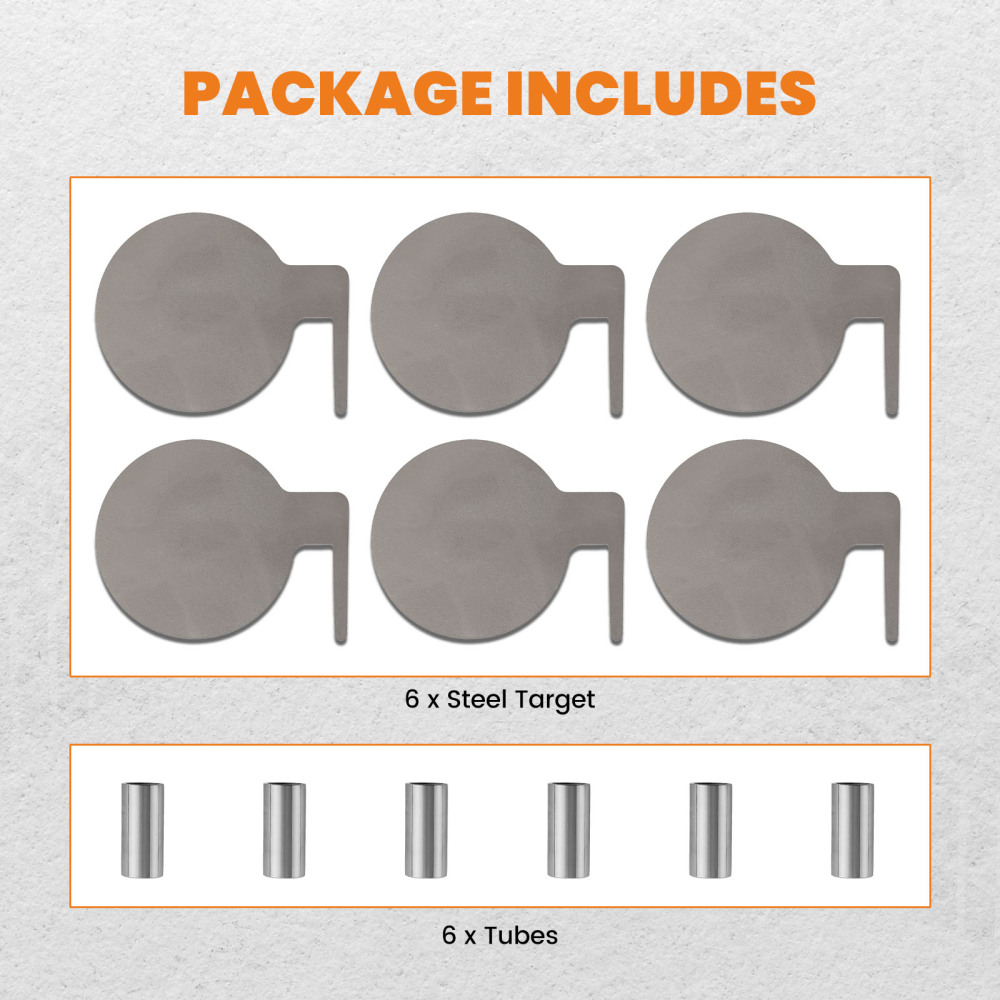 Q235 Dueling Tree Steel Target 6pcs 6 x 3/8 Pads DIY Shooting