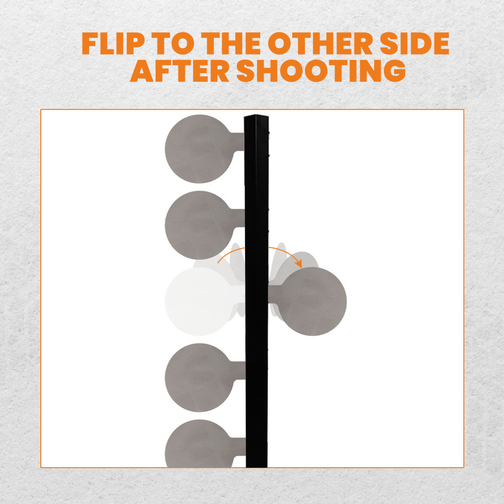 Q235 Dueling Tree Steel Target 6pcs 6 x 3/8 Pads DIY Shooting