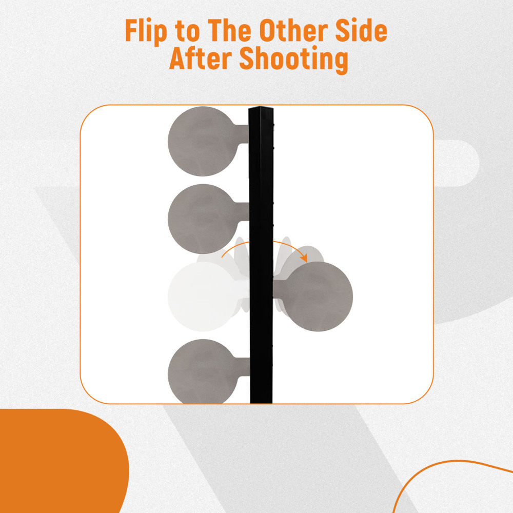6 AR500 Dueling Tree Paddles Steel Shooting Target Kit 10mm for Range DIY