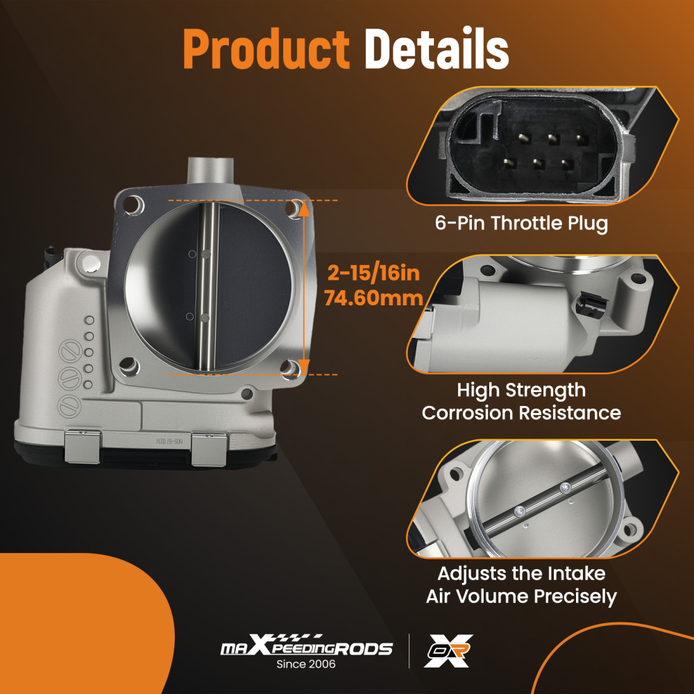 Corps Papillon compatible pour Porsche 911 Boxster Cayenne Cayman Macan Panamera 99760511501