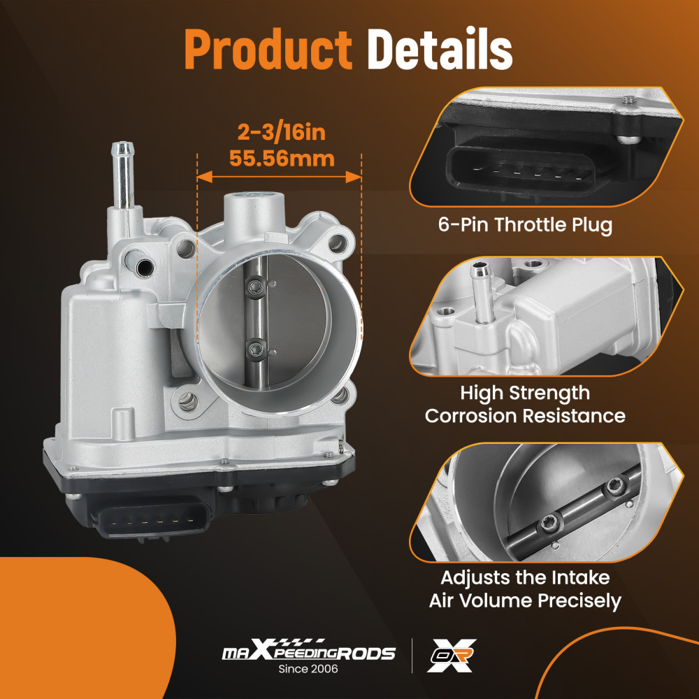 Throttle Body compatible for Toyota Corolla Pontiac Vibe Matrix 1.8L 2009-2010 22030-0T040
