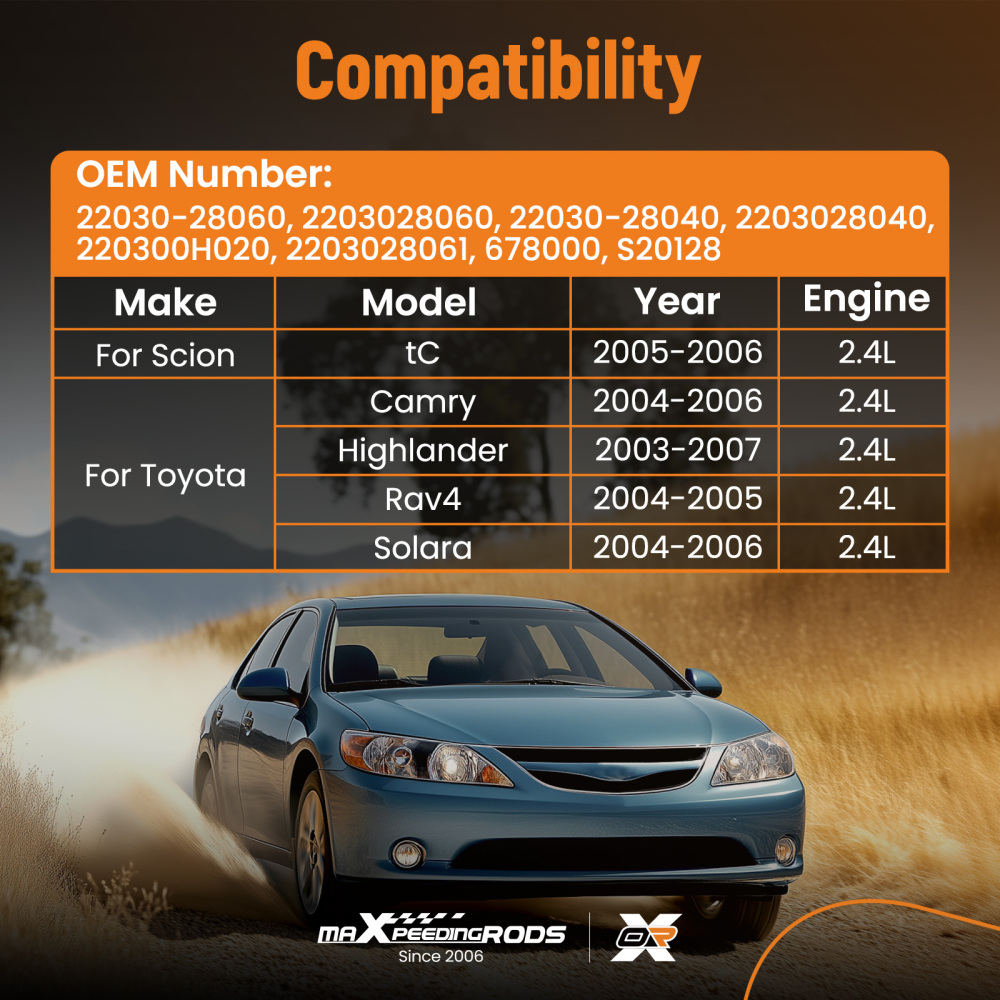 Throttle Body compatible for Toyota Camry Solara 2.4L 2004-2006 compatible for Rav4 Scion tC 22030-28040