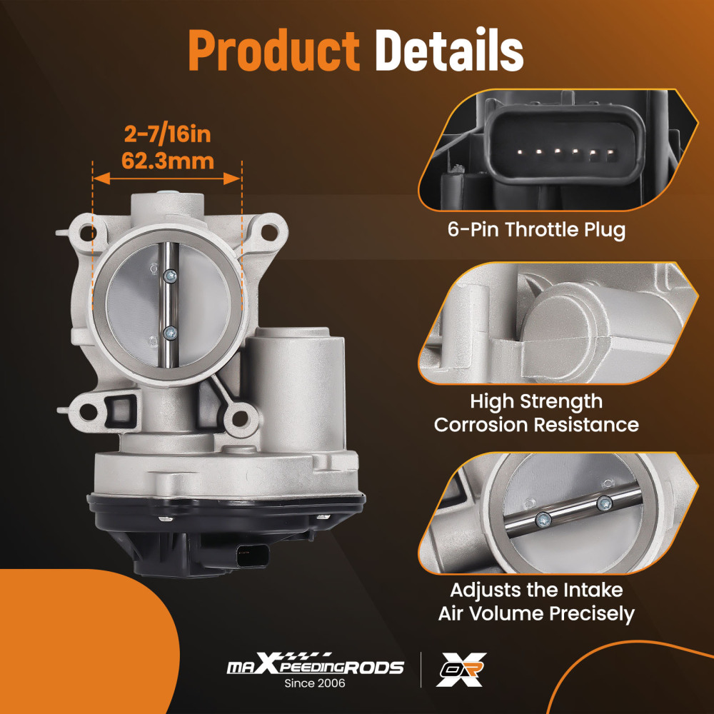 Throttle Body compatible for Ford Compatible for Focus 1.8/2.0/2.3 2003-2012 C-Max 1.8 2.0 Mondeo BA7 2.0 