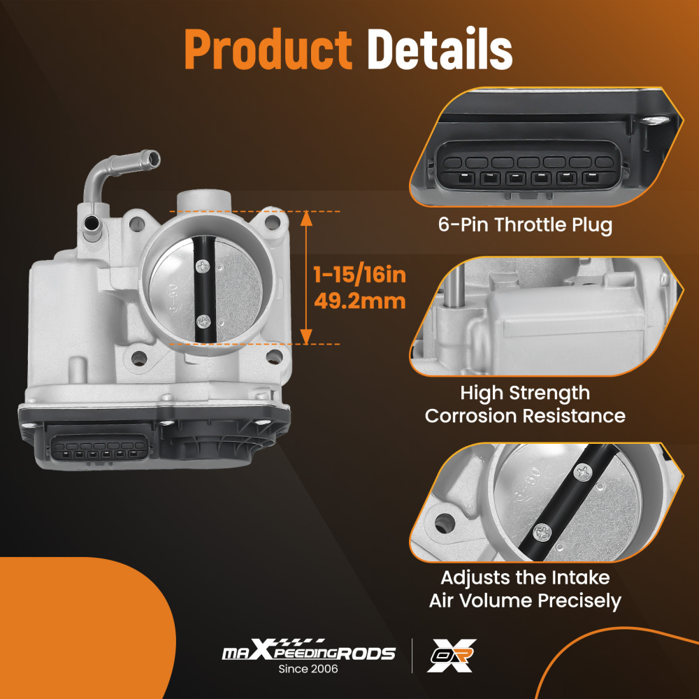 Throttle Body compatible for Nissan Versa 1.6L 2012-2019 Versa Note 2014-2019 16119-3AN0A