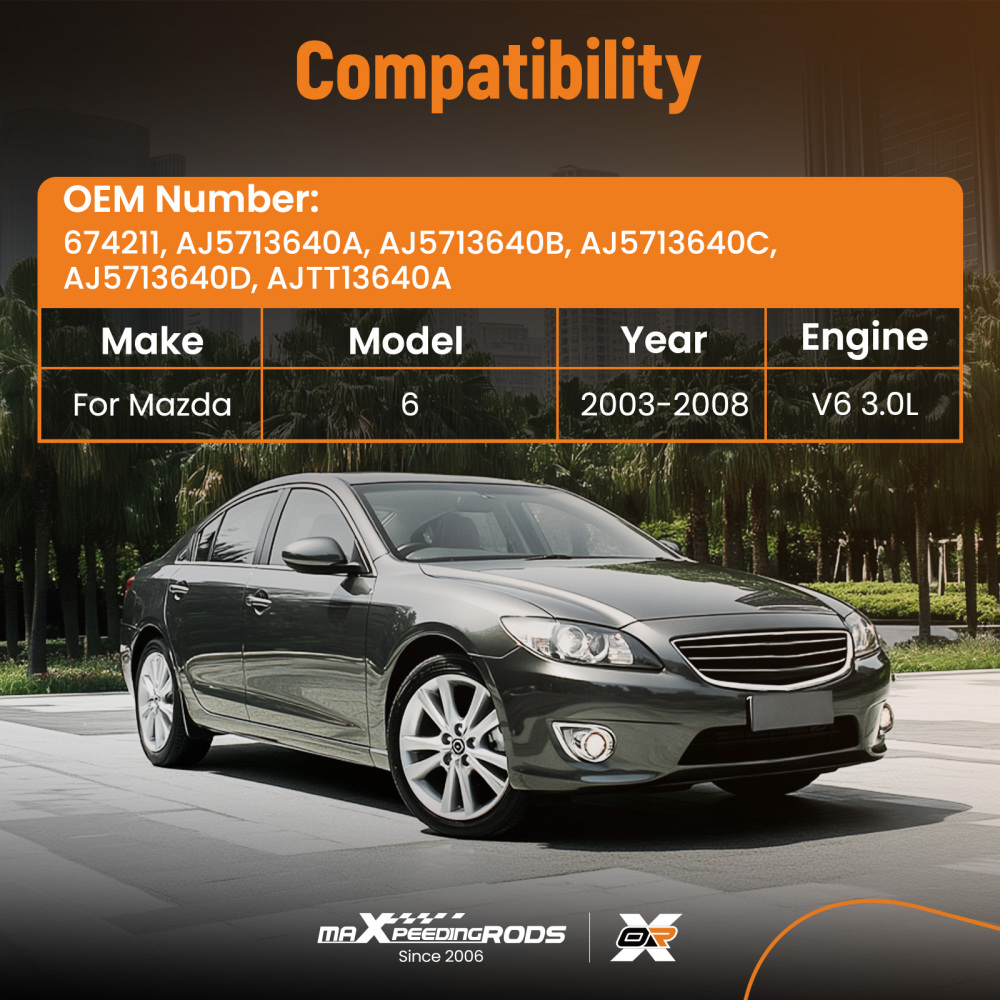 Throttle Body compatible for Mazda 6 V6 3.0L w/ TPS Sensor 2003 2004-2008 AJ5713640A 674211