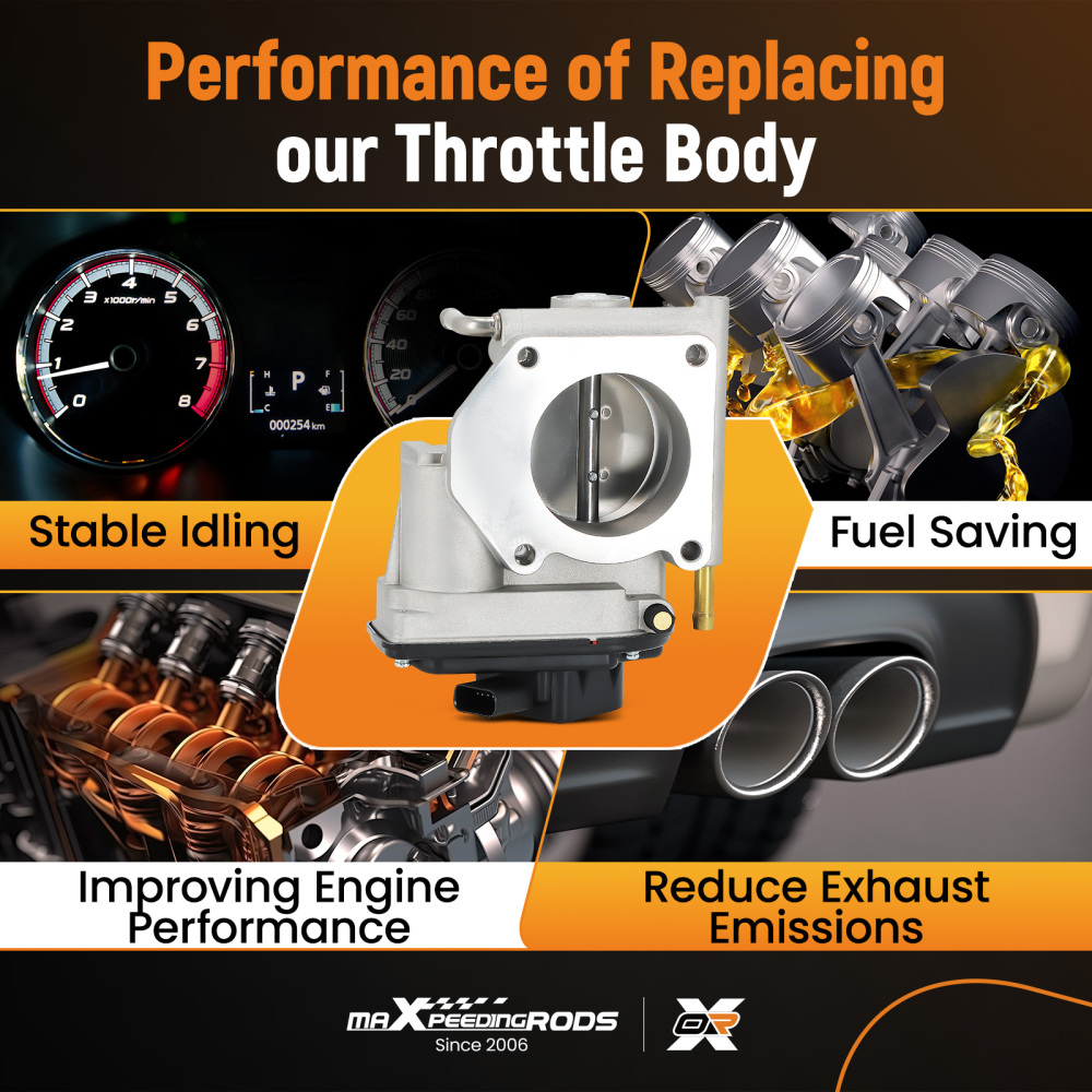 Throttle Body compatible for Mazda 6 V6 3.0L w/ TPS Sensor 2003 2004-2008 AJ5713640A 674211