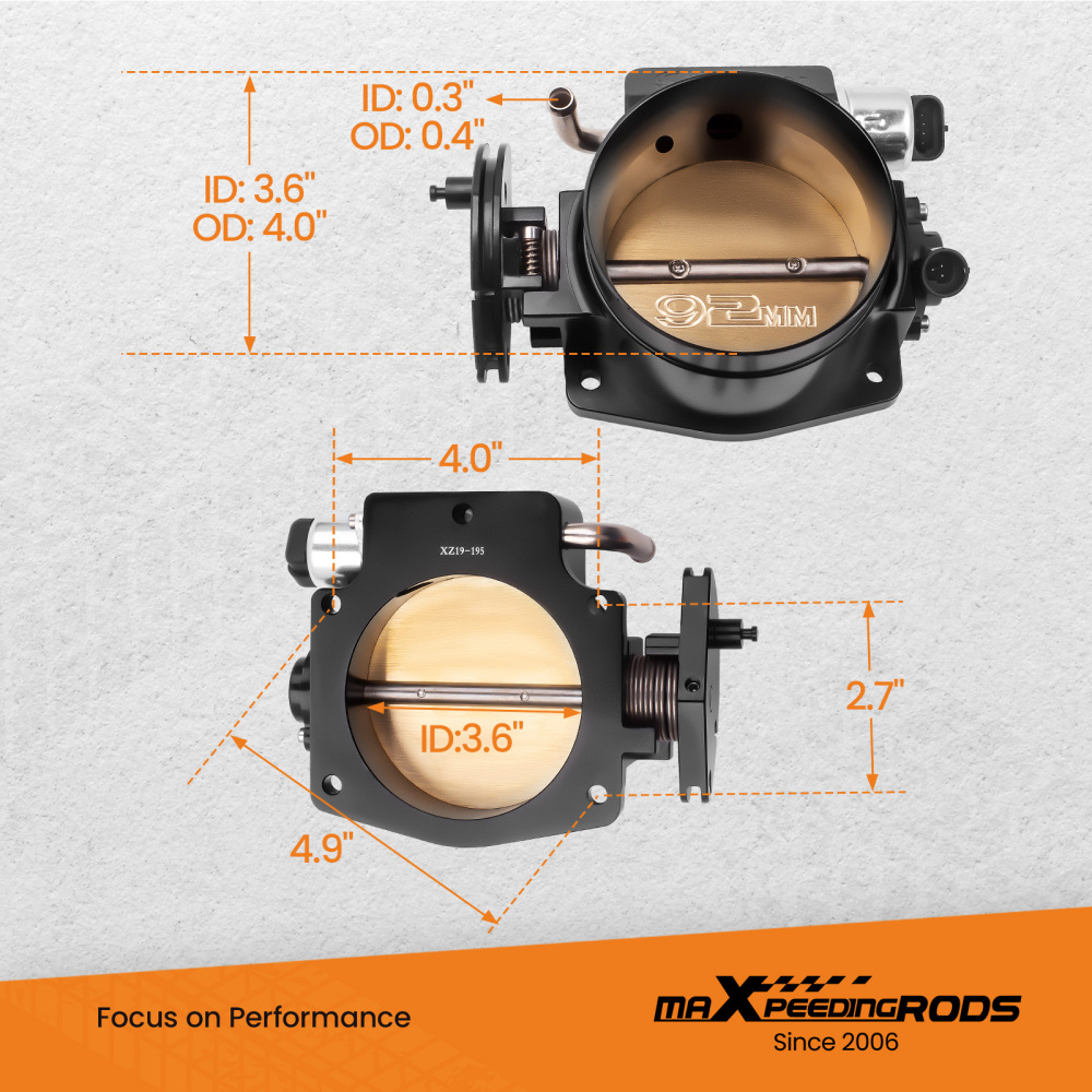 Compatible for GEN LS1 LS2 92mm Throttle Body + TPS IAC Throttle Position Sensor Control