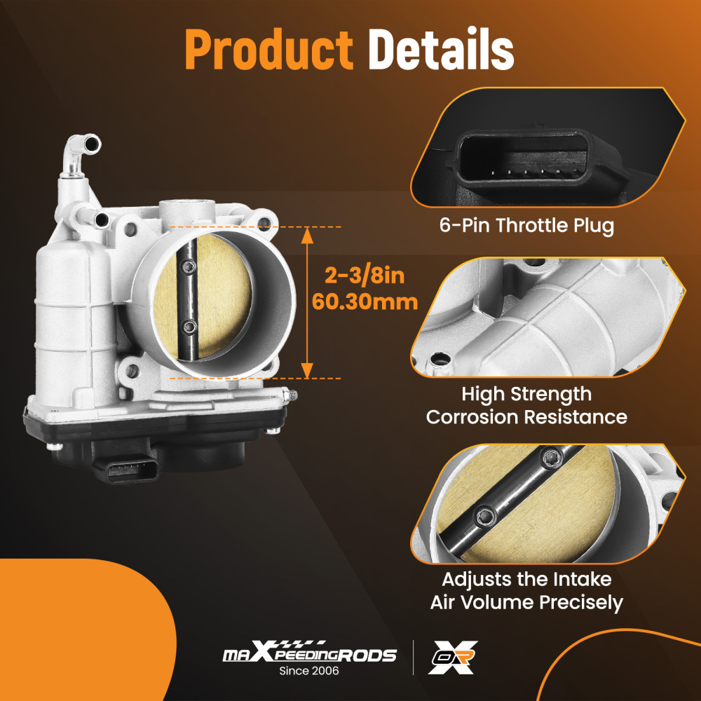 Throttle Body compatible for Nissan Altima Rogue Sentra 2.5L 2007-2013 4 Cyl 16119-JA00A