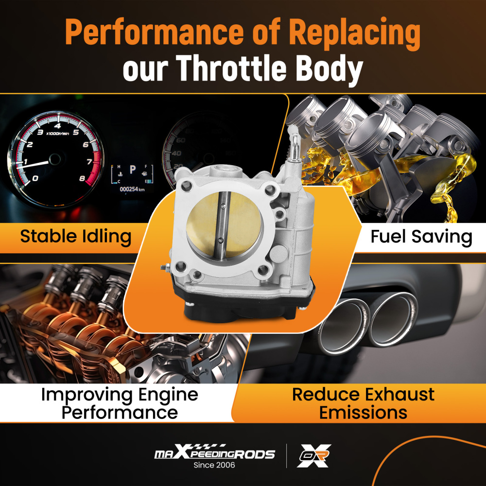 Throttle Body compatible for Nissan Altima Rogue Sentra 2.5L 2007-2013 4 Cyl 16119-JA00A