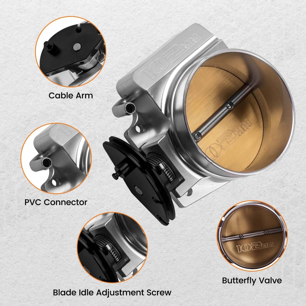 102mm throttle body w/ TPS+ IAC Idle Air Control compatible for III LS1 LS2 LS3 LS6 LS7