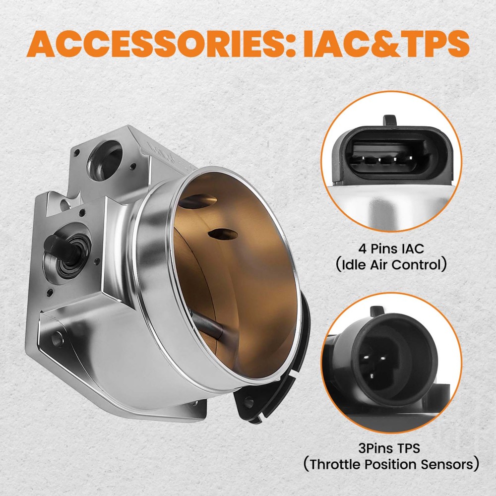 102mm throttle body w/ TPS+ IAC Idle Air Control compatible for III LS1 LS2 LS3 LS6 LS7