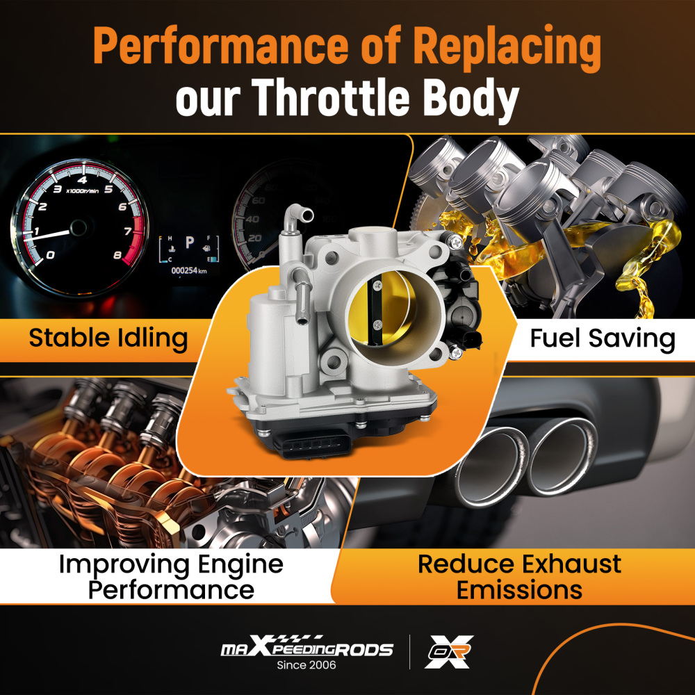 Throttle Body compatible for Honda Fit L4 1.5L 2007-2008 16400RMEA01 67-2026 50mm 672026