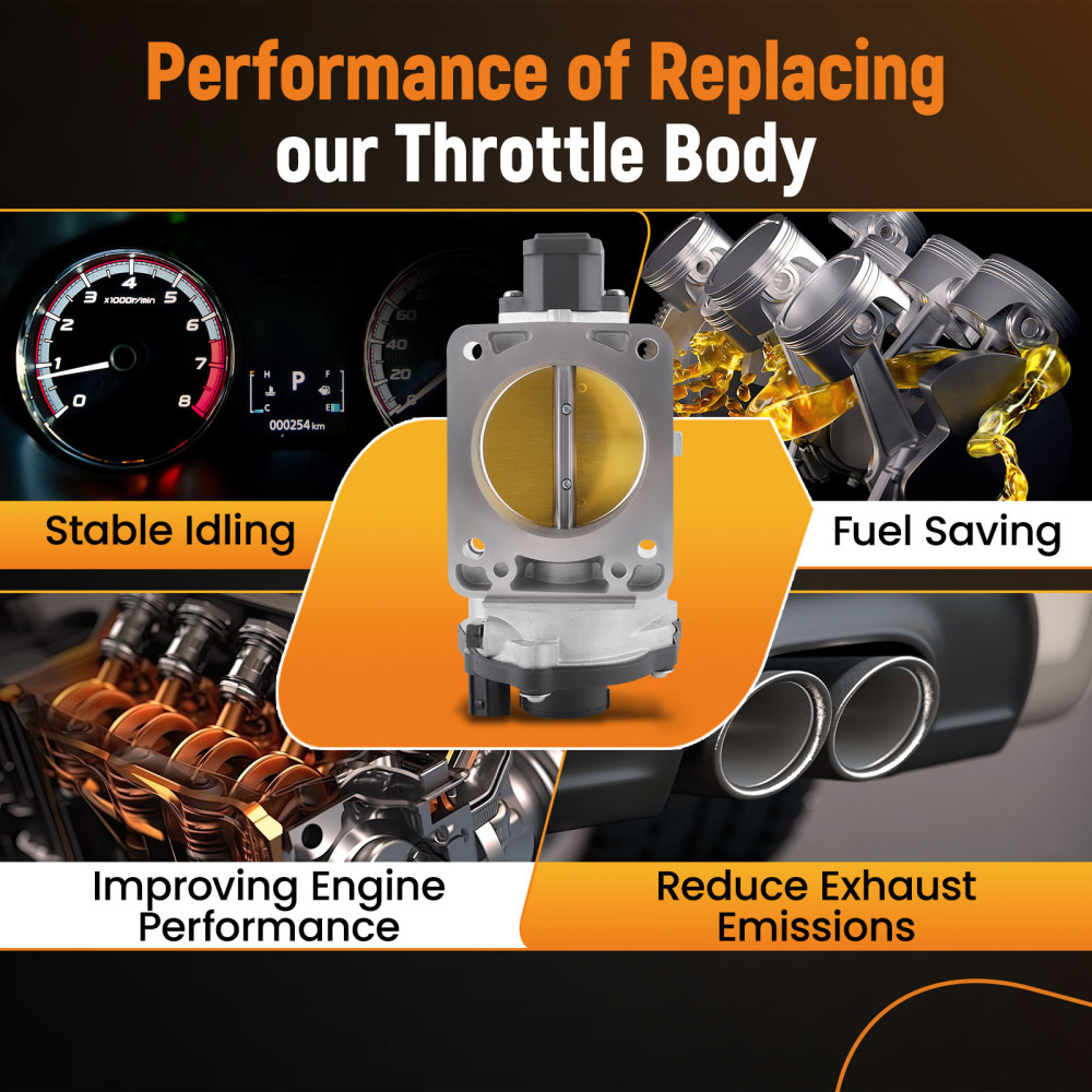 Throttle Body Assembly compatible for Ford Explorer V6 4.0L 2004-10 9W7E9F991BA