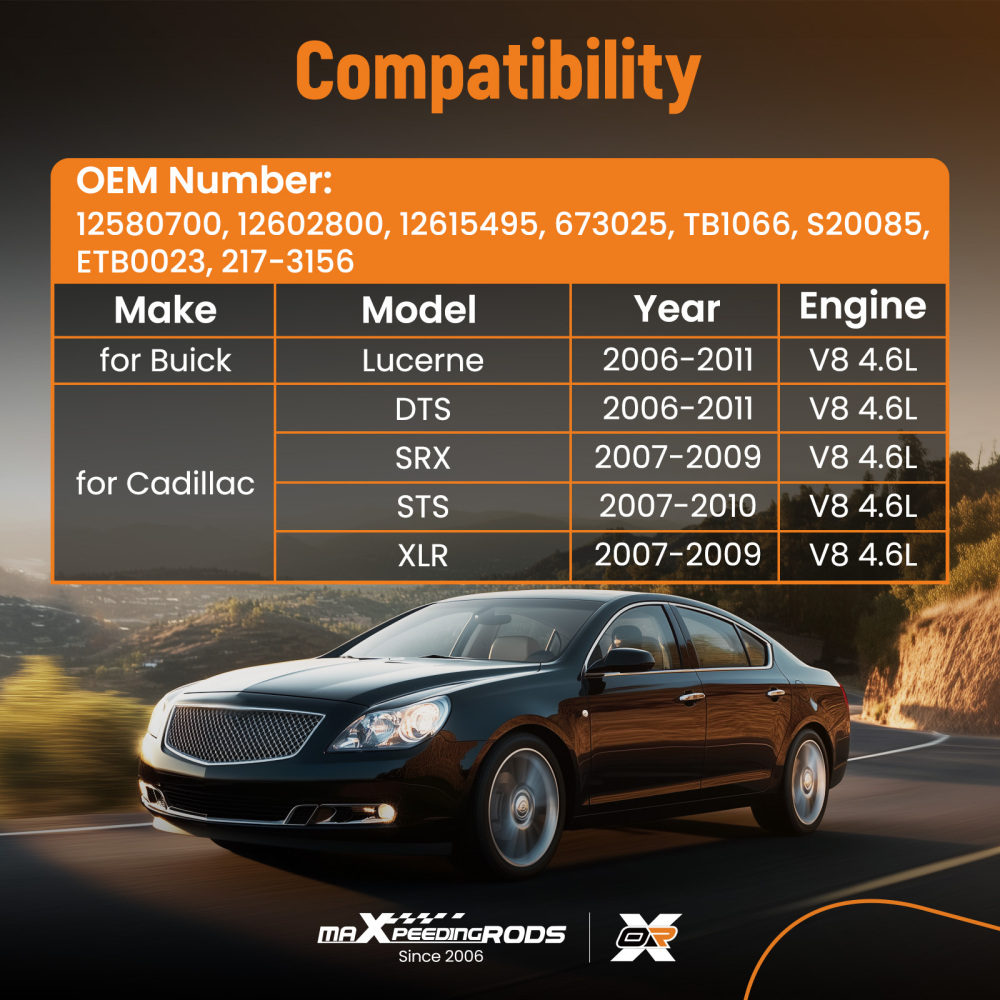 Throttle Body compatible for Buick Lucerne compatible for Cadillac DTS V8 4.6L 2006-2011 compatible for SRX STS 12615495