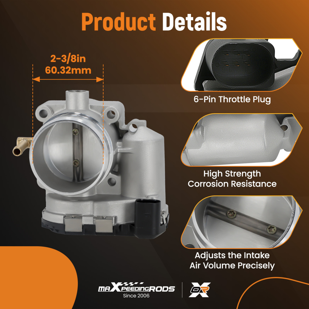 Throttle Body compatible for Volkswagen Bora compatible for Golf Beetle compatible for Audi TT 1999-06 1.8L 06A133062BD