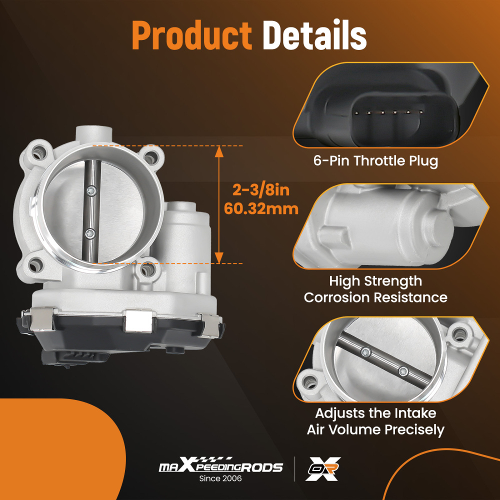 Throttle Body compatible for Ford F-150 2.7L 2015-2022 Bronco Edge compatible for Lincoln Continental 2.7L