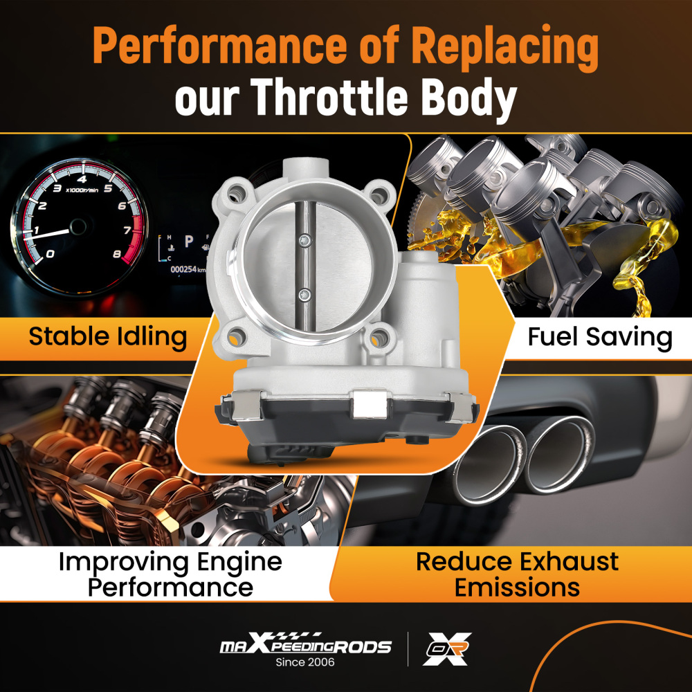 Throttle Body compatible for Ford F-150 2.7L 2015-2022 Bronco Edge compatible for Lincoln Continental 2.7L