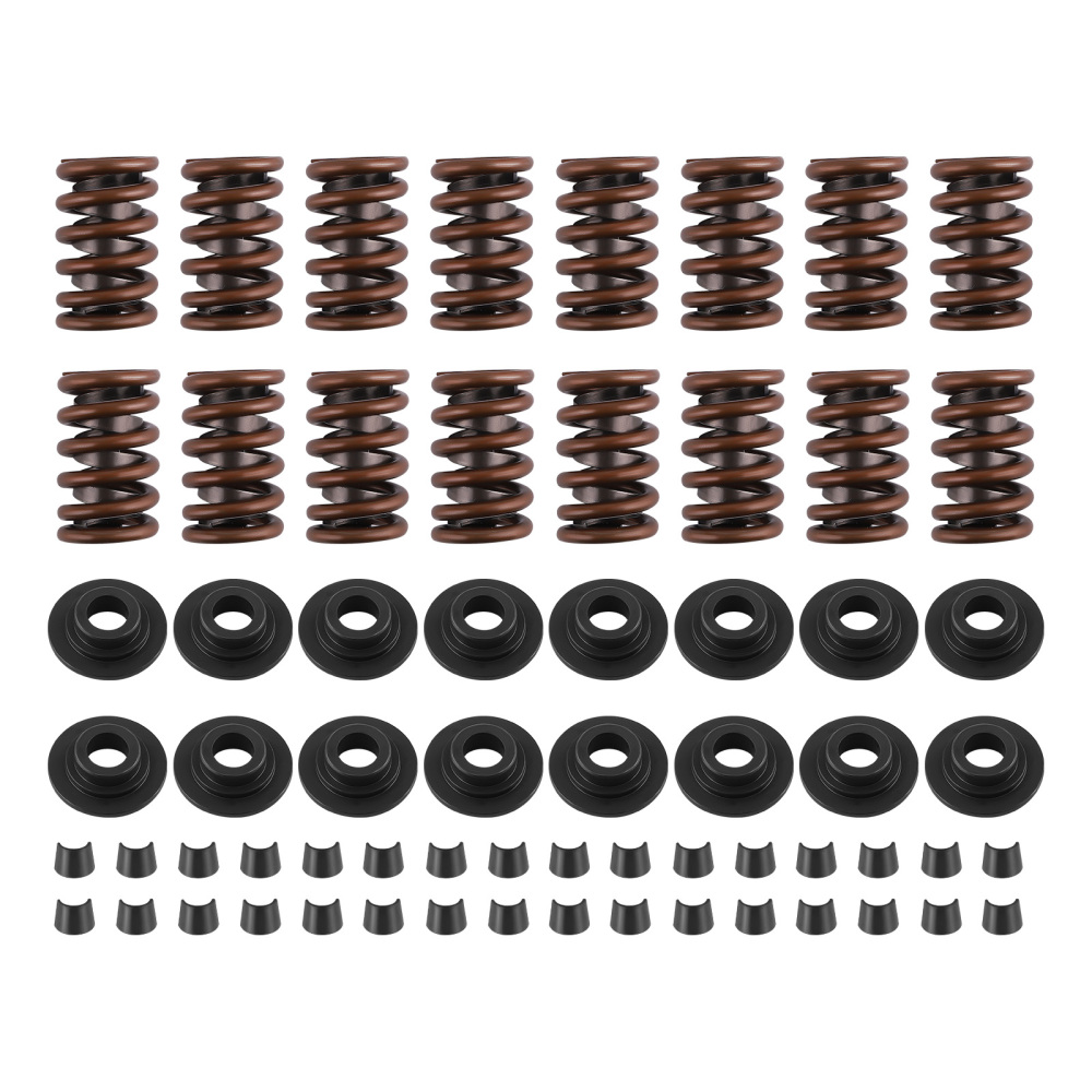 64pcs Valve Springs Kit w/ Steel Retainers Locks compatible for Chevy SBC 350/400/Z28