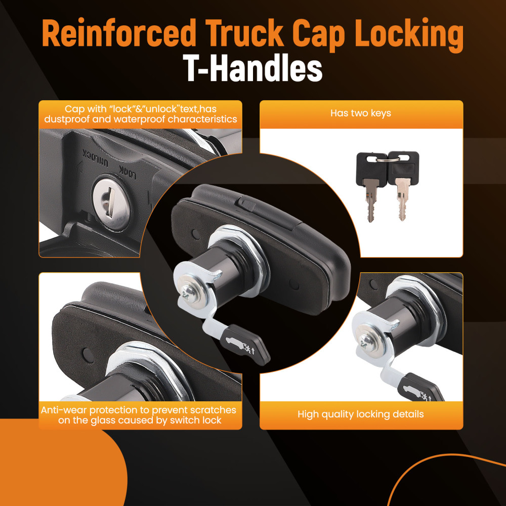 Twist Handle SetLatches 113436 For Leer Truck Cap 100XQ 100XL 100XR Tonneau 700