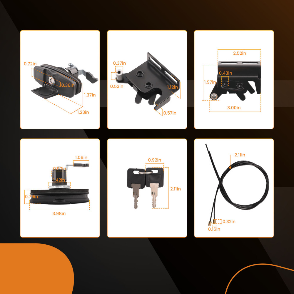 Twist Handle SetLatches 113436 For Leer Truck Cap 100XQ 100XL 100XR Tonneau 700