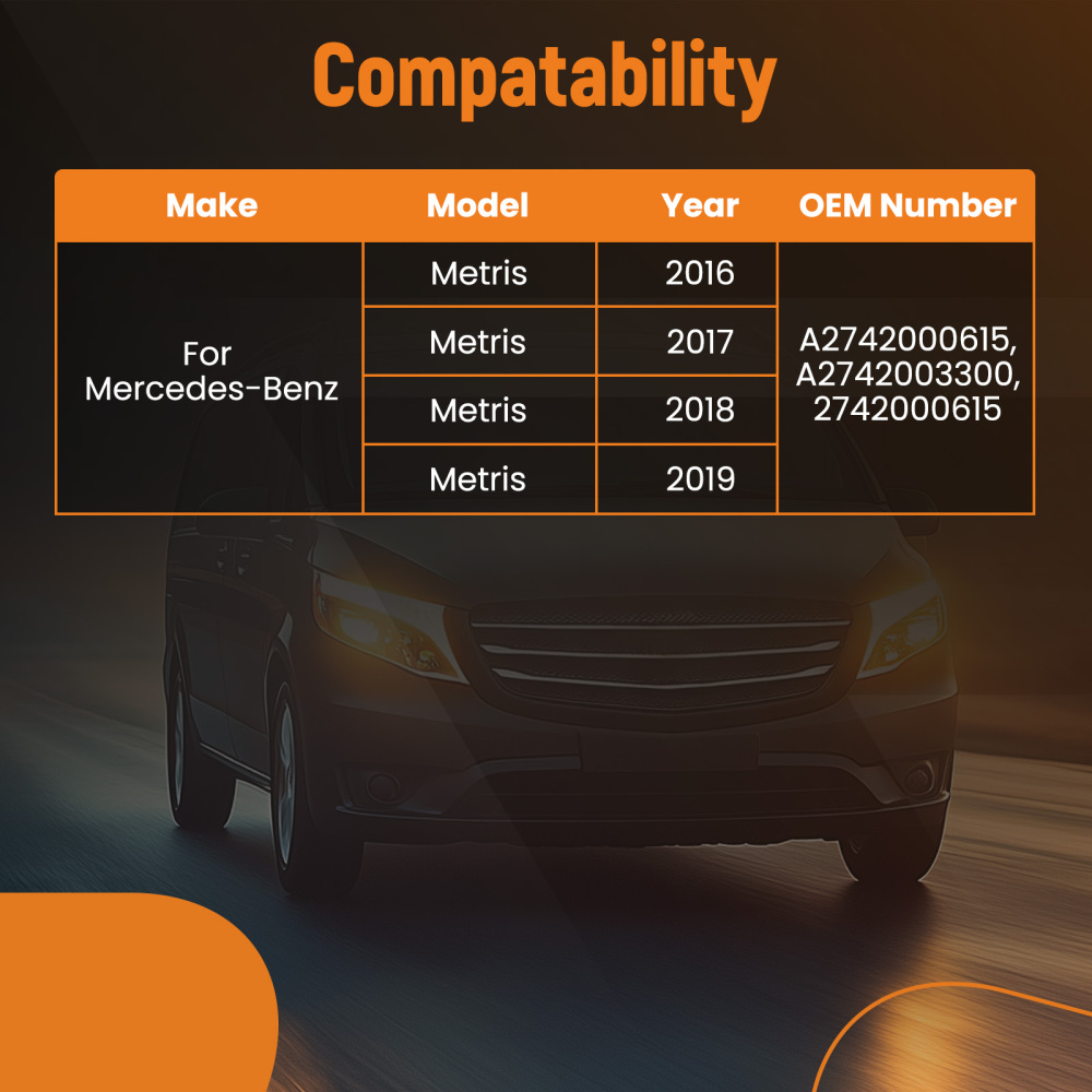 Termostato Motore compatibile per Mercedes-Benz Metris 2016-2019 A2742000615 Metallo
