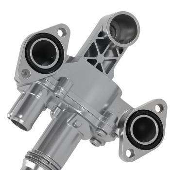 Thermostat Housing compatible for Land Rover Discvr Rng Rvr Sprt 04-18 LR073372 Aluminium