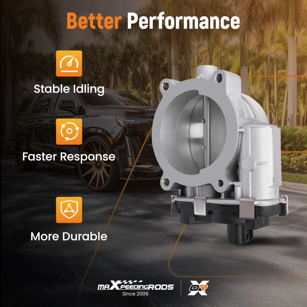 Throttle Body compatible for Chevrolet Silverado Tahoe GMC Yukon 4.8L 5.3L 6.0L 12580760