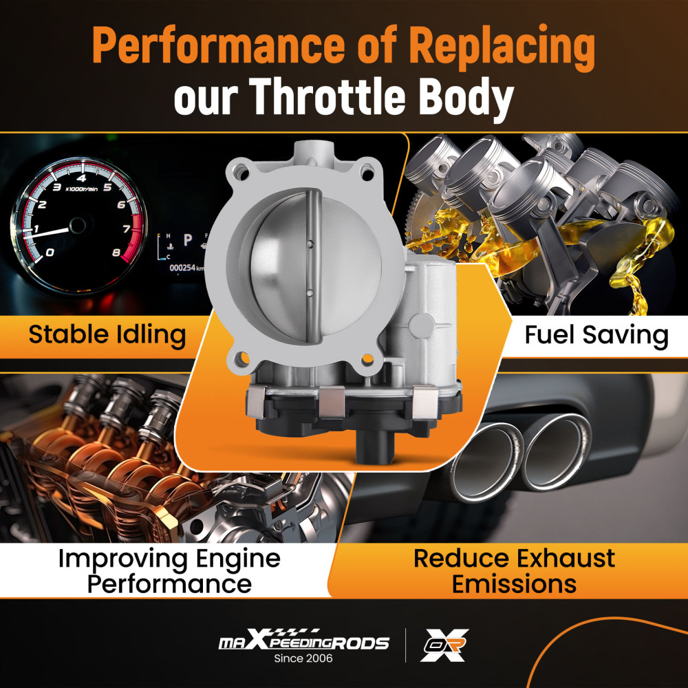 Throttle Body compatible for Chevrolet Silverado Tahoe GMC Yukon 4.8L 5.3L 6.0L 12580760