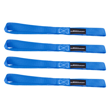 4x Cinghie di Tensione CricchettoGancio a S con clip 25mm * 4,5 Blu 997kg
